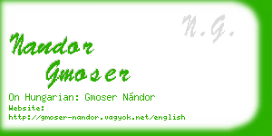 nandor gmoser business card
