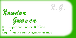 nandor gmoser business card